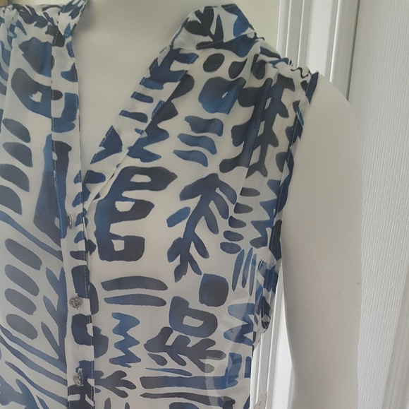 ASM Collection Tops - SOLD Sleeveless Top L Blue ASM J Collection NWT